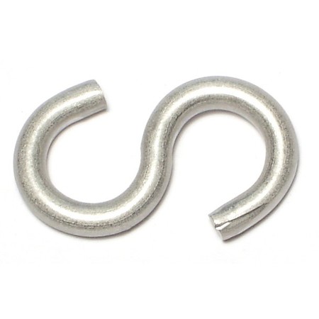 MIDWEST FASTENER 3/16" x 7/16" x 1-1/2" 18-8 Stainless Steel Large Wire S Hooks 1 12PK 65126